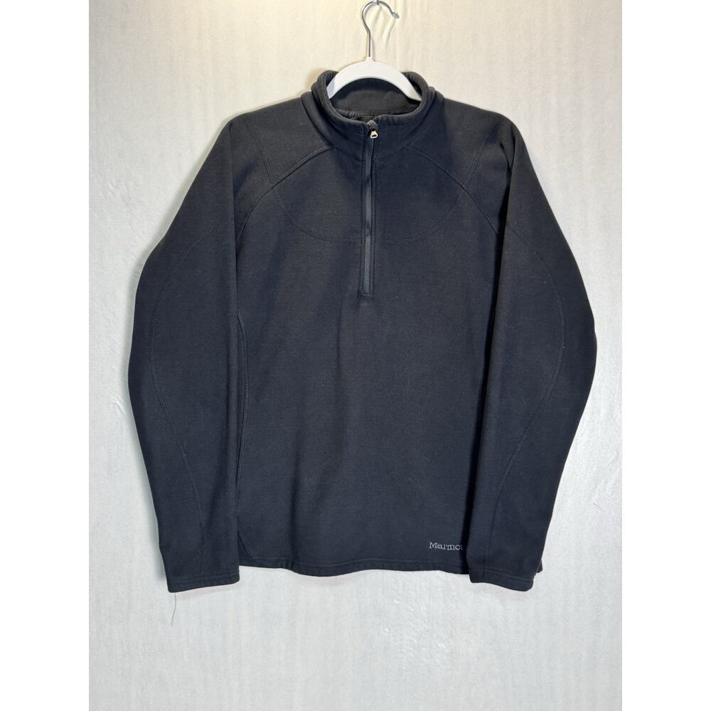 Marmot Mens Quarter Zip Black Fleece Pullover Performance Outdoor Size XL